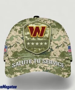 Custom Name Washington Commanders NFL Salute To Service Baseball Cap