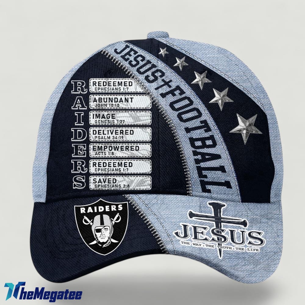 Las Vegas Raiders Jesus The Way The Truth The Life Baseball Cap Las Vegas Raiders Jesus The Way The Truth The Life Baseball Cap