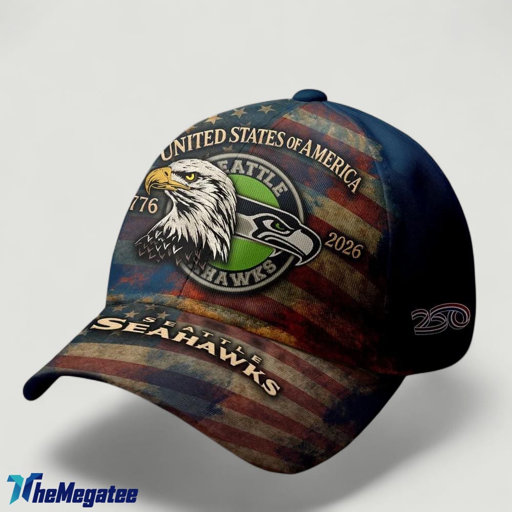 Seattle Seahawks Premium NFL 250th anniversary of America Cap Seattle Seahawks Premium NFL 250th anniversary of America Cap